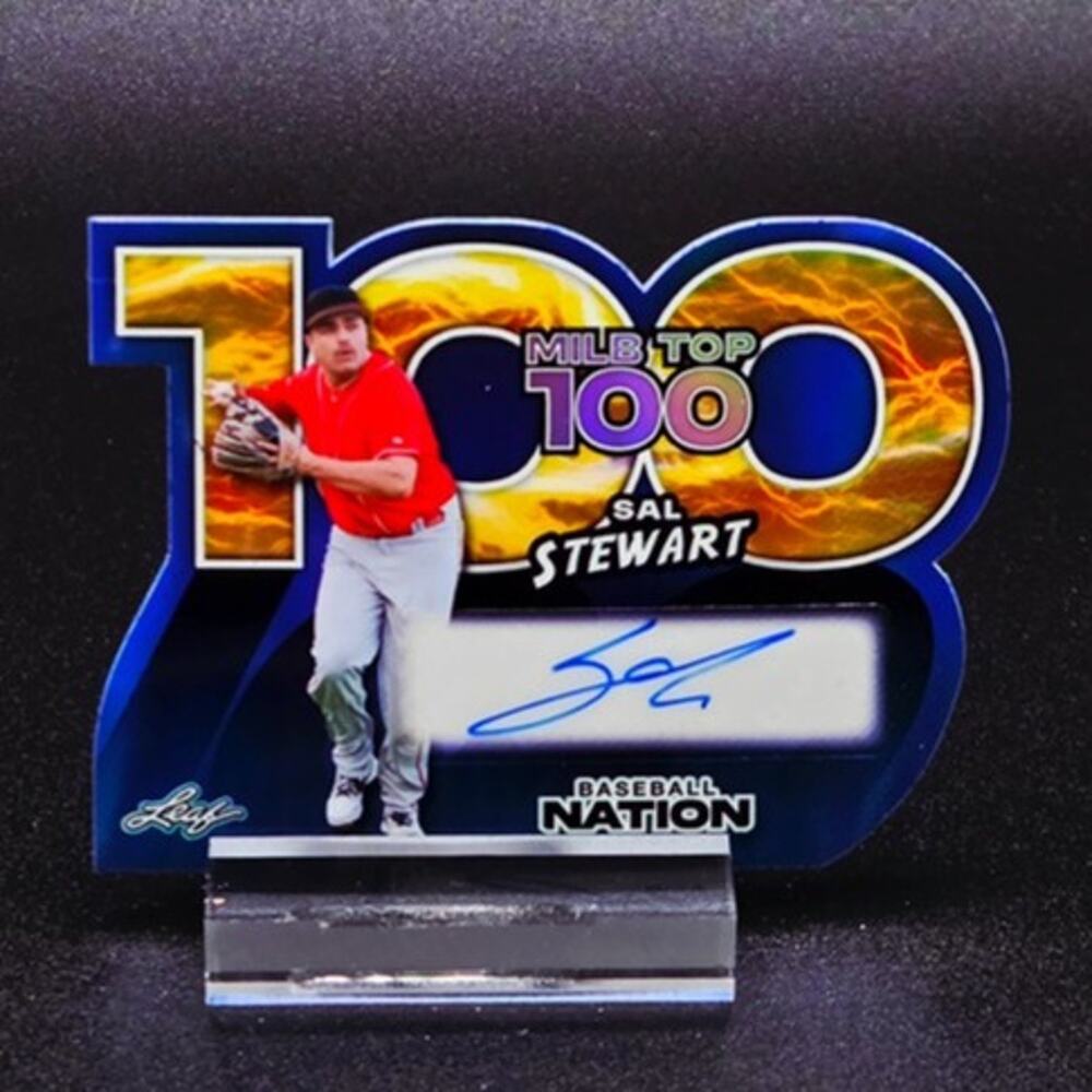 Sal Stewart 7/7 Auto MLB Top 100 Blue RC Cincinnati Reds Top Prospect Autograph